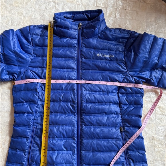 Columbia Women's Vibrant Blue Down Puffer Jacket zip-up sz M medium winter coat - Picture 4 of 10